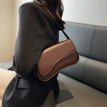 Trendy Minimalist Flip Magnetic Clasp Crossbody Purse